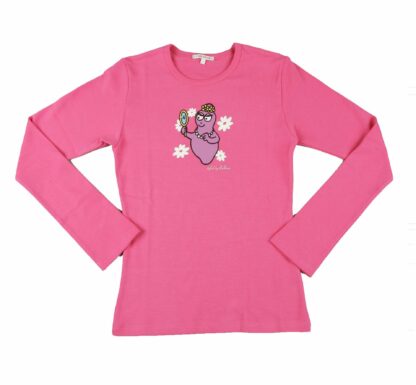T-shirt Femme Barbapapa Miroir manches longues rose