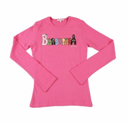 T-shirt Femme Barbapapa Logo manches longues rose