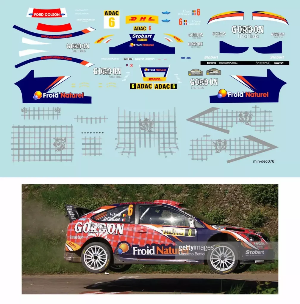 décalcomanie ford focus wrc 1/43 rallye allemagne 2010 akilon