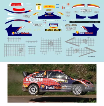 décalcomanie ford focus wrc 1/43 rallye allemagne 2010 akilon