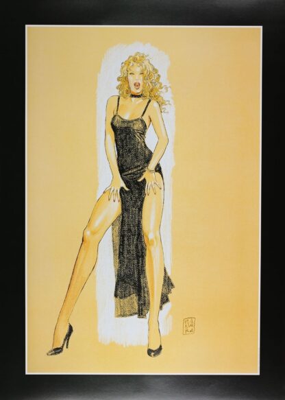 Manara, Pin-up, Affiche offset, Pin-up en tenue de soirée
