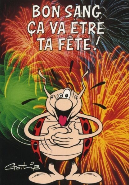 La coccinelle : Carte Postale : Bon sang, ça va être ta fête !