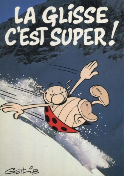La coccinelle : Carte Postale : La glisse c'est super !