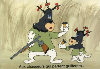 Tex Avery : Carte postale : Aux chasseurs qui partent guillerets