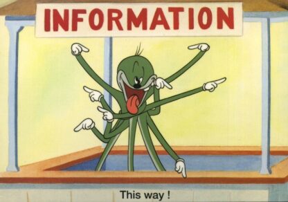Tex Avery : Carte postale : Information. This way!