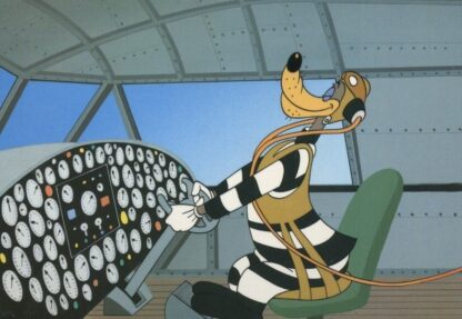 Tex Avery : Carte postale : Le loup pilote d'avion