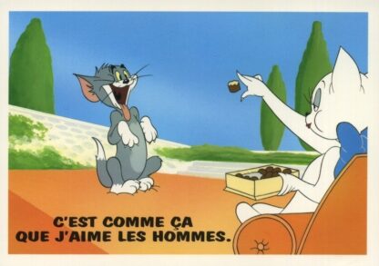Tom & Jerry Carte postale C'est comme ça que j'aime les hommes