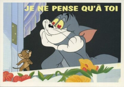 Tom & Jerry Carte postale Je ne pense qu'à toi