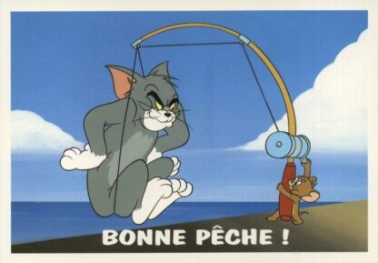 Tom & Jerry Carte postale Bonne pêche!