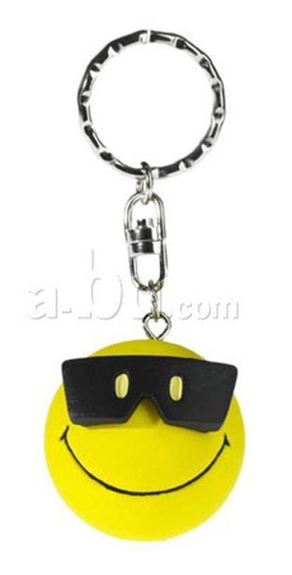 Porte-clés Smiley lunettes