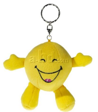 Smiley rigole - porte-clés Peluche