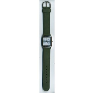 Tex Avery, Montre, The Wolf, bracelet cuir vert