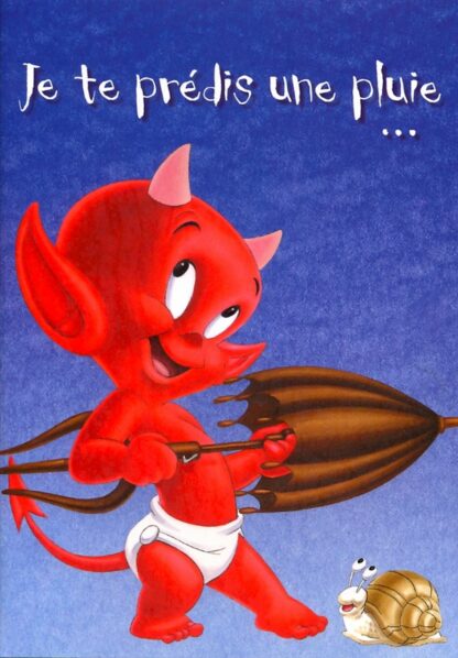 Hot Stuff, Carte double, Je te prédis une pluie... de bisous Joyeux anniversaire!