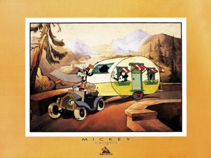 Mickey en caravane Affiche offset Démons et Merveilles Disney