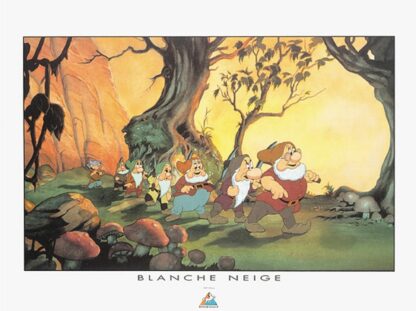 Les 7 nains Blanche-Neige Affiche offset Démons et Merveilles Disney