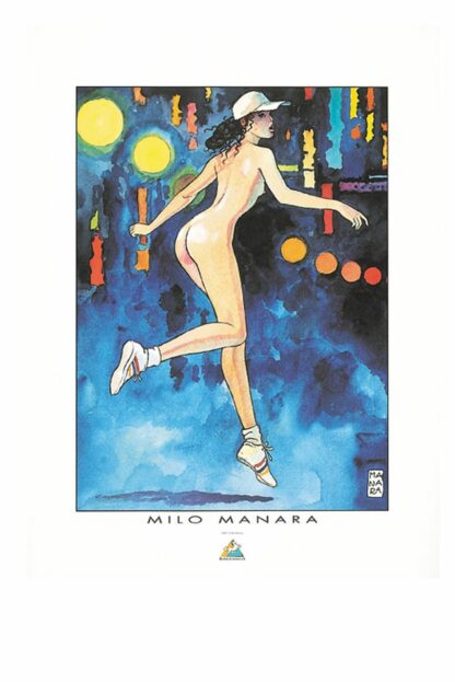 Manara, Affiche offset, Femme nue courant