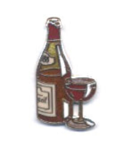 Pin's, Démons & Merveilles, Bouteille et verre de vin (Petit modèle)