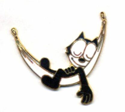 Pin's Démons & Merveilles : Félix le Chat  dans son hamac