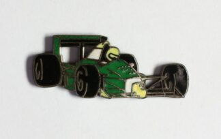 Pin's, Démons & Merveilles, Voiture de course verte, pilote casque jaune