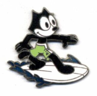 Félix le Chat, Pin's Démons & Merveilles, Félix fait du surf