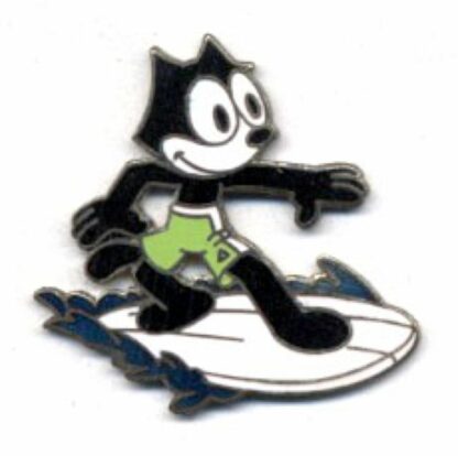 Félix le Chat, Pin's Démons & Merveilles, Félix fait du surf