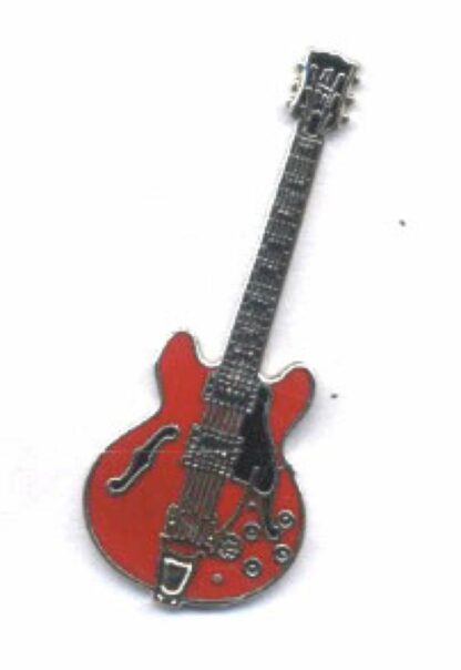 Guitare électro-acoustique de country rouge, Pin's, Démons & Merveilles
