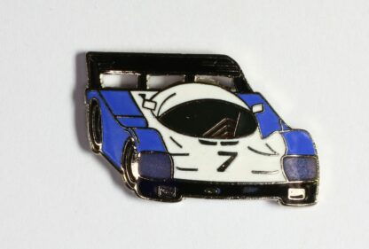 Pin's, Démons & Merveilles, Voiture de course bleu et blanche (n°7)