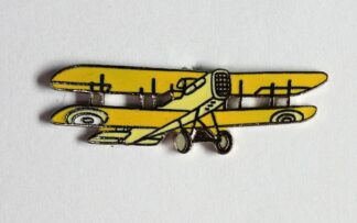 Pin's Démons & Merveilles : Avion Biplan jaune