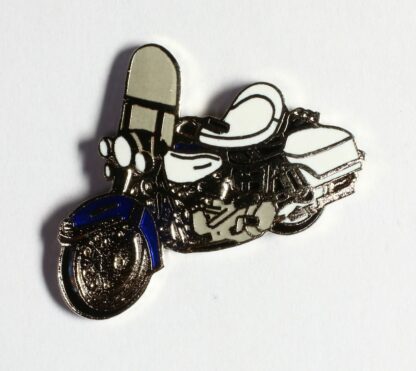 Pin's, Démons & Merveilles, Moto Harley-Davidson, noire selle blanche