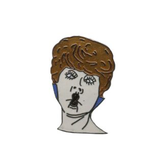 Pin's Démons & Merveilles : Pin-up Tête de Femme (blanc)