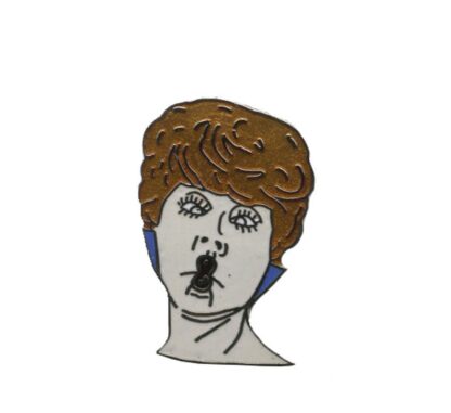 Pin's Démons & Merveilles : Pin-up Tête de Femme (blanc)