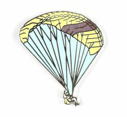 Pin's, Démons & Merveilles, Parachutiste (jaune et violet)