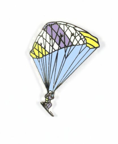 Pin's, Démons & Merveilles, Parachutiste (jaune, blanc et violet)