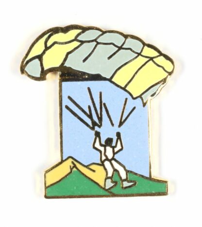 Pin's, Démons & Merveilles, Parachutiste (jaune et gris)