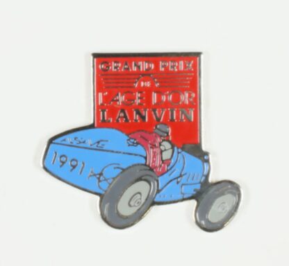 Pin's Démons & Merveilles : Grand prix de L'Age d'Or Lanvin 1991 - voiture bleue