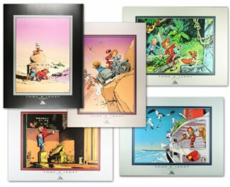 Spirou et Fantasio, Lot de 5 Affiches offset