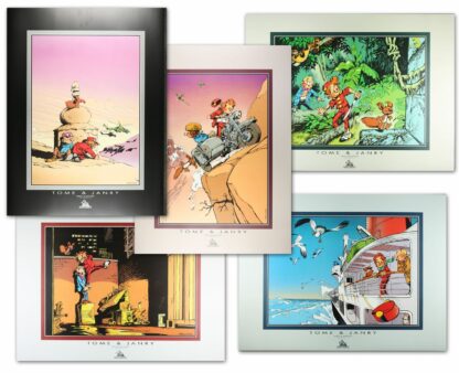 Spirou et Fantasio, Lot de 5 Affiches offset