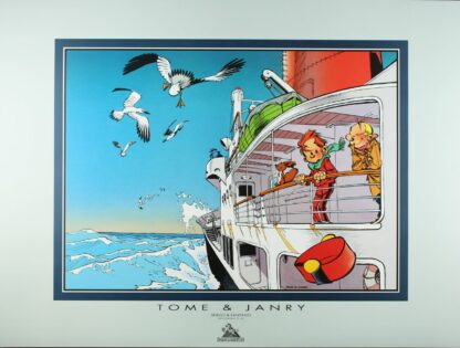 Spirou et Fantasio : Affiche offset : Le bateau