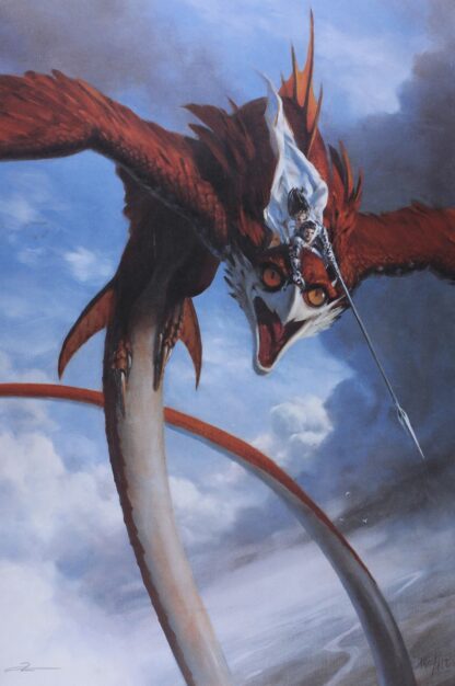 Alice, 3ème Testament, Affiche offset signée, Chevalier sur griffon