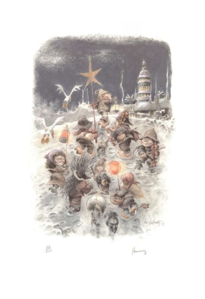 Hausman, Affiche offset signée, Noël