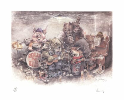 Hausman, Affiche offset signée, Blues Band