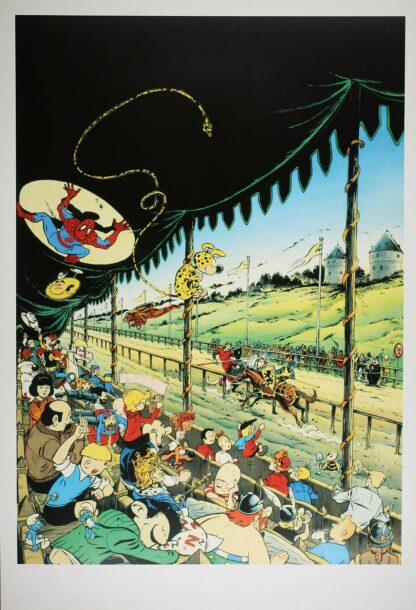 Hommage aux personnages de la BD, Affiche offset, La Joute