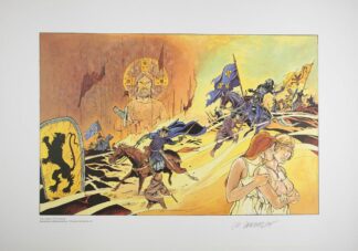Matton, Verhaeghe, Affiche offset signée, Chronique des éperons d'or