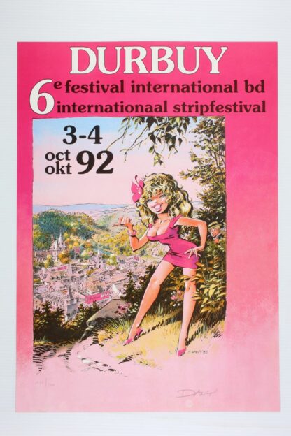 Dany : Affiche publicitaire numérotée et signée : 6ème Festival International BD de Durbuy 1992