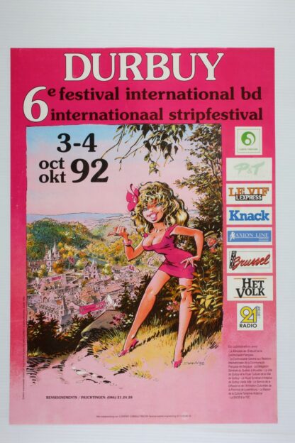 Dany : Affiche publicitaire '6ème Festival International BD de Durbuy 1992'