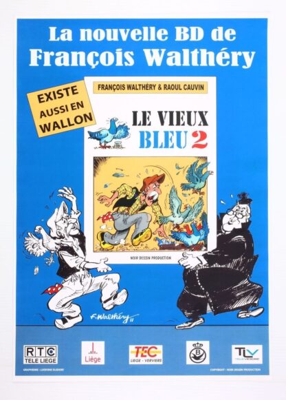 Affiche publicitaire 'La Nouvelle BD de Walthéry et Cauvin'