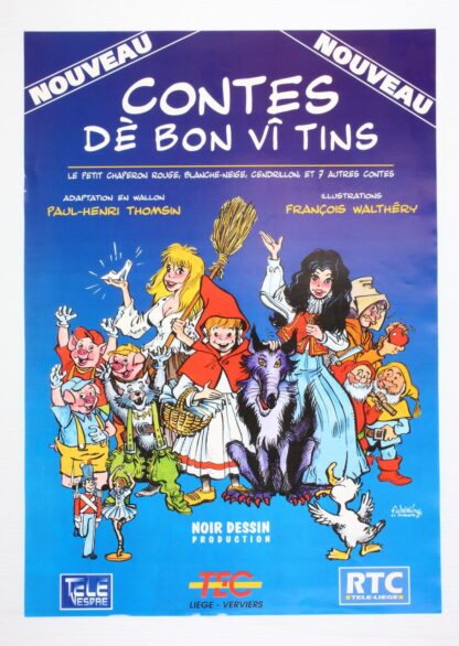 Walthery, Affiche publicitaire, 'Contes dè bon vî tins'