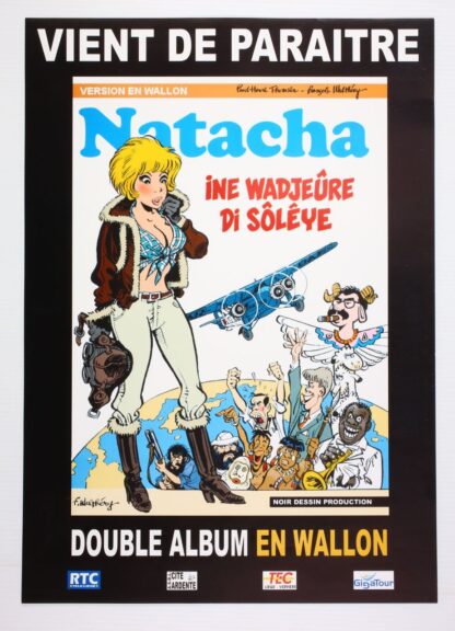 Walthery, Affiche publicitaire en wallon 'Natacha Ine Wadjeûre di sôlêye'