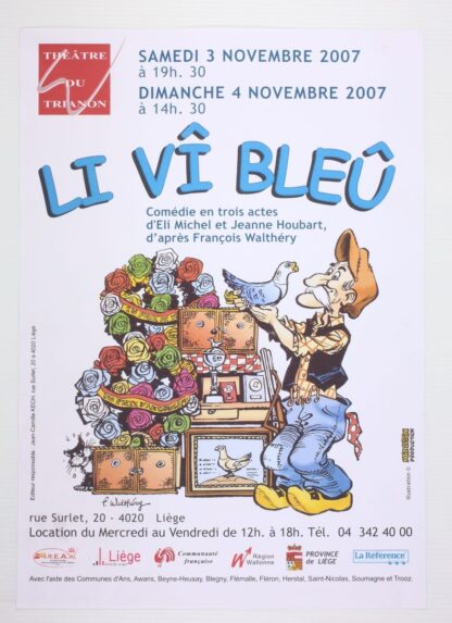 Walthery, Affiche publicitaire, 'Li vî bleû'