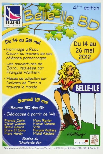 Walthery, Affiche 'Belle-Ile B.D 2012'  (Grand format)